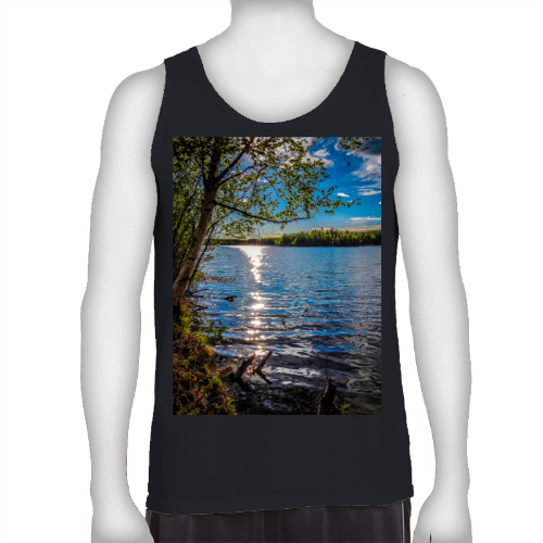 Alaskan Lake View Men's Ultra Cotton Tank Top - Gildan