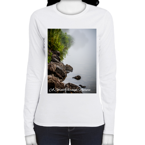 Riverbank Women's Fitted Long Sleeve Tee - Gildan