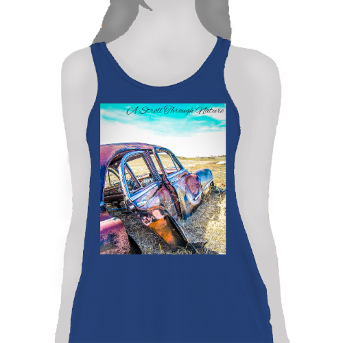 Rustic Car Women's Flowy Racerback Tank - Bella+Canvas