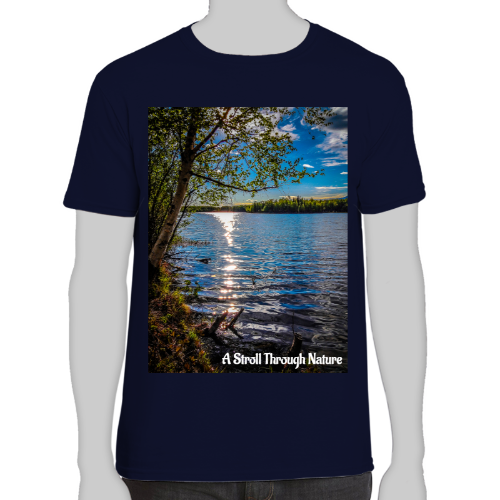 Alaskan Lake View Men's Fitted Short Sleeve Tee - Gildan