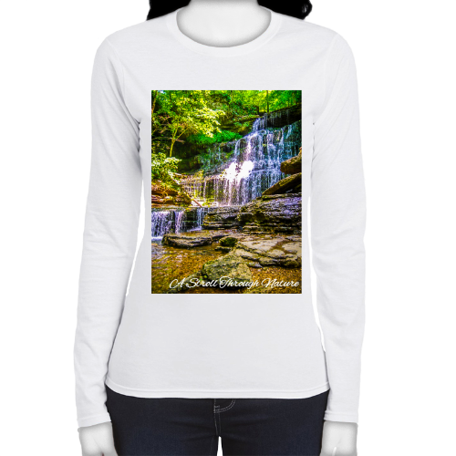 Tennessee Waterfall Women's Fitted Long Sleeve Tee - Gildan