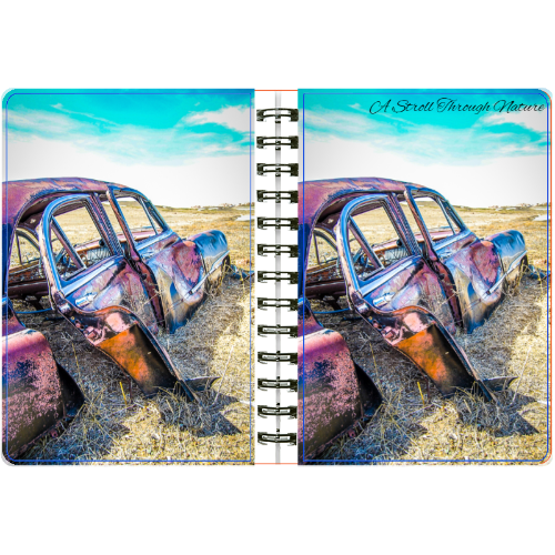 Rustic Car 5x7 Spiral bound Journal (75pg)