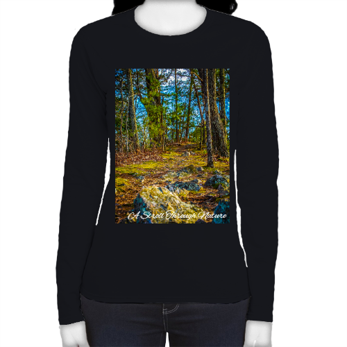 A Rocky Footpath Women's Fitted Long Sleeve Tee - Gildan