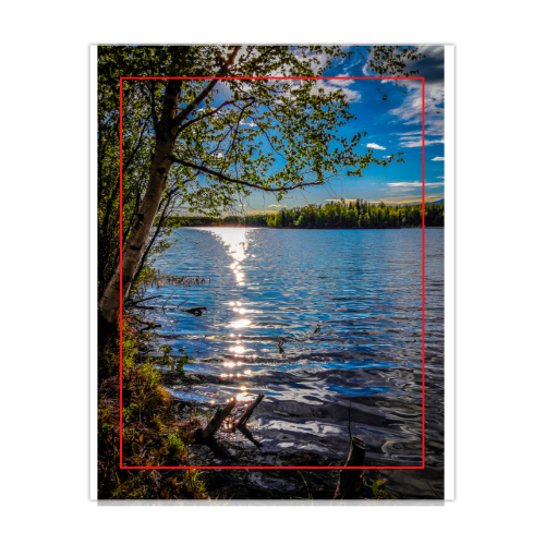 Alaskan Lake Canvas 8x10 - Vertical