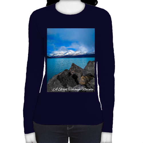 Alaskan View Women's Fitted Long Sleeve Tee - Gildan