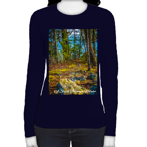 A Rocky Footpath Women's Fitted Long Sleeve Tee - Gildan