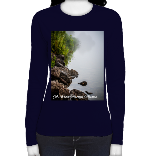 Riverbank Women's Fitted Long Sleeve Tee - Gildan