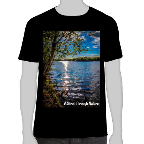 Alaskan Lake View Men's Fitted Short Sleeve Tee - Gildan