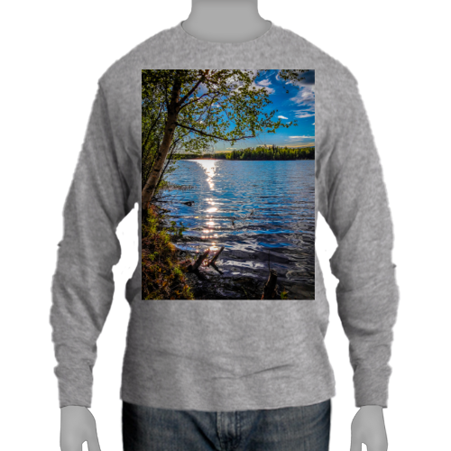 Alaskan Lake View Ultra Cotton Long Sleeve Tee - Gildan