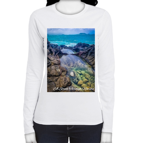 Hawaiian Island Women's Fitted Long Sleeve Tee - Gildan