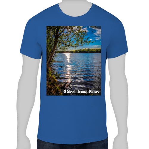 Alaskan Lake View Men's Lightweight Fashion Tee - Anvil