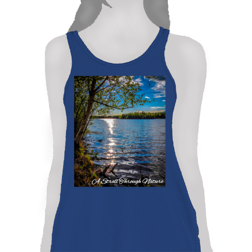 Alaskan Lake View Women's Flowy Racerback Tank - Bella+Canvas