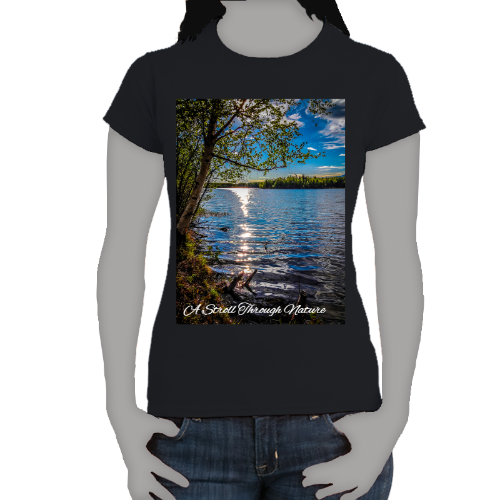 Alaskan Lake View Women's Softstyle Tee - Gildan