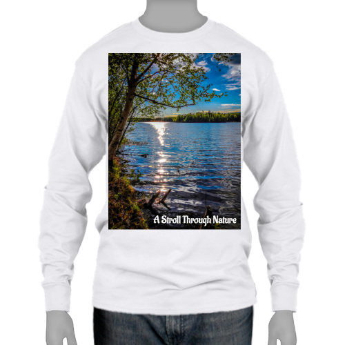 Alaskan Lake View Ultra Cotton Long Sleeve Tee - Gildan