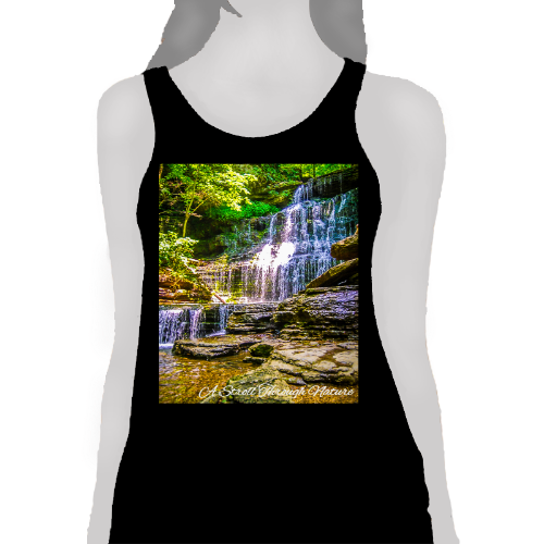 Tennessee Waterfall Women's Flowy Racerback Tank - Bella+Canvas