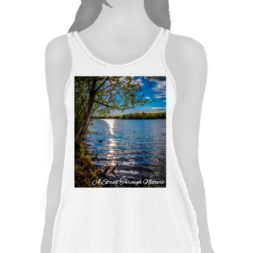 Alaskan Lake View Women's Flowy Racerback Tank - Bella+Canvas