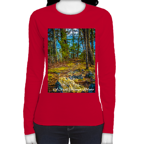 A Rocky Footpath Women's Fitted Long Sleeve Tee - Gildan