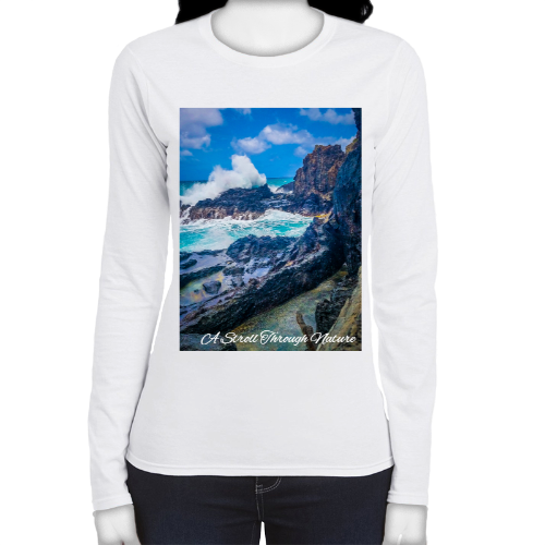 Hawaiian Island Women's Fitted Long Sleeve Tee - Gildan