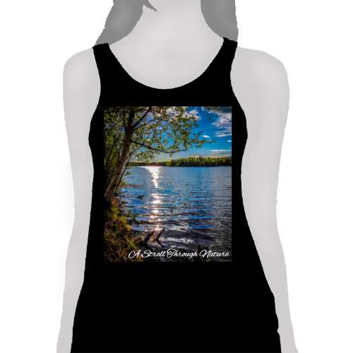 Alaskan Lake View Women's Flowy Racerback Tank - Bella+Canvas