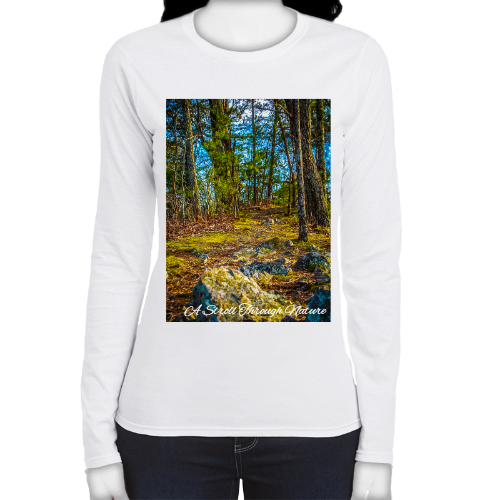 A Rocky Footpath Women's Fitted Long Sleeve Tee - Gildan