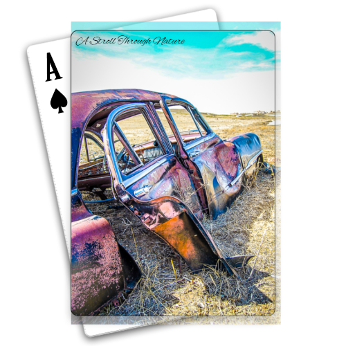 Rustic Car Playing Cards