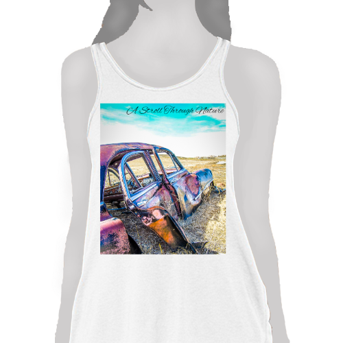 Rustic Car Women's Flowy Racerback Tank - Bella+Canvas