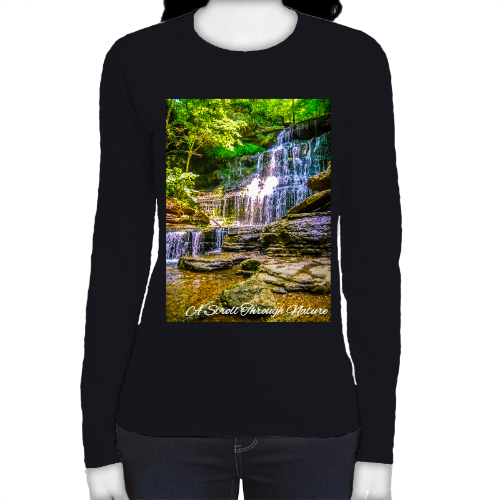 Tennessee Waterfall Women's Fitted Long Sleeve Tee - Gildan