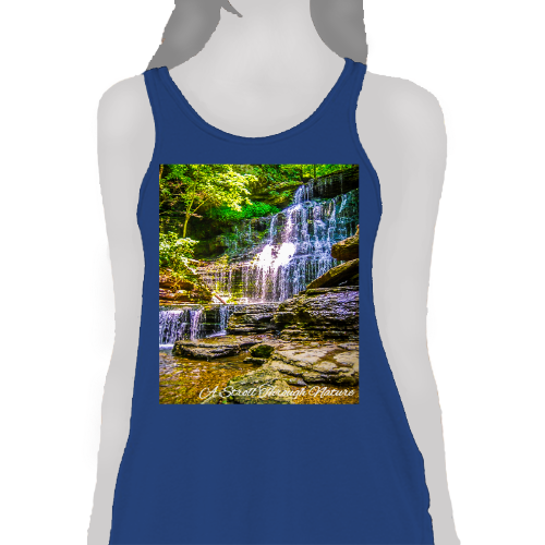 Tennessee Waterfall Women's Flowy Racerback Tank - Bella+Canvas